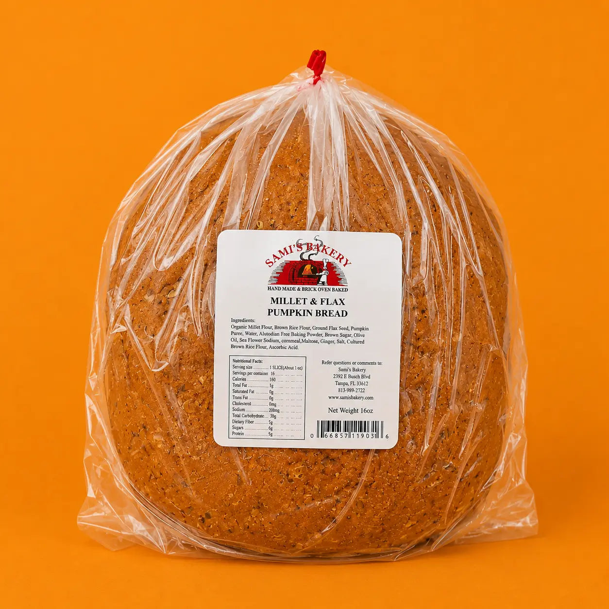 Millet Flax Pumpkin Bread (Seasonal)