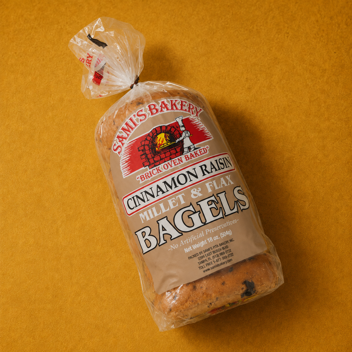 Millet and Flax Cinnamon Bagel