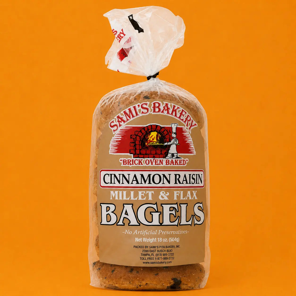 Millet and Flax Cinnamon Bagel