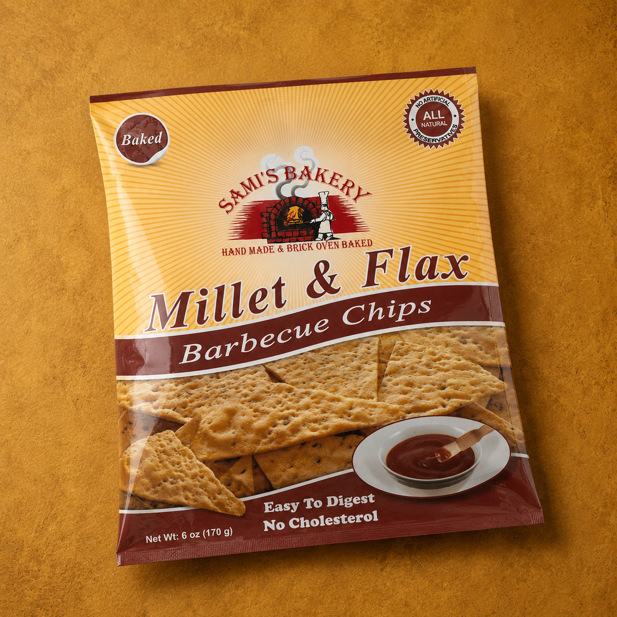 Millet and Flax Barbecue Chips