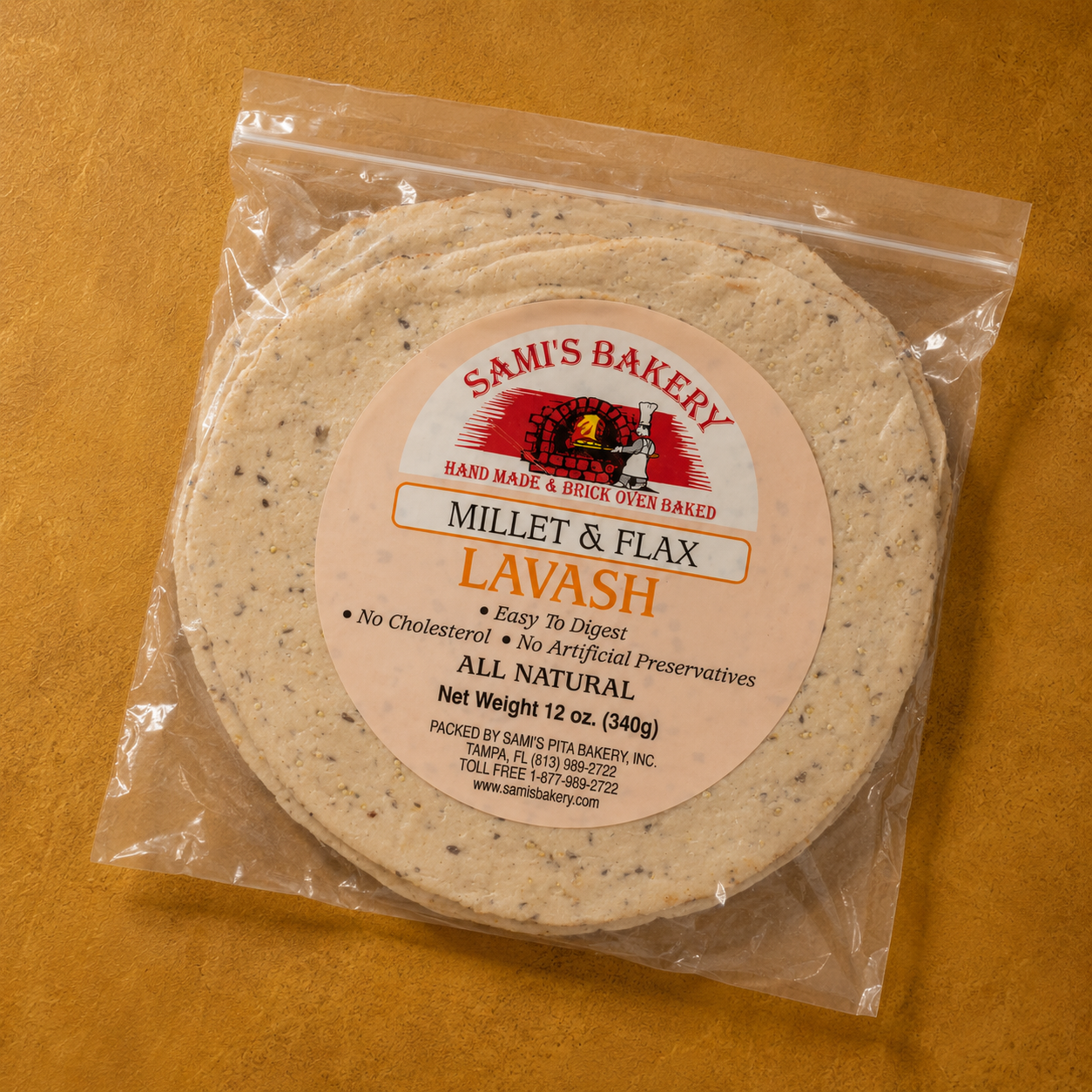 Millet and Flax Lavash