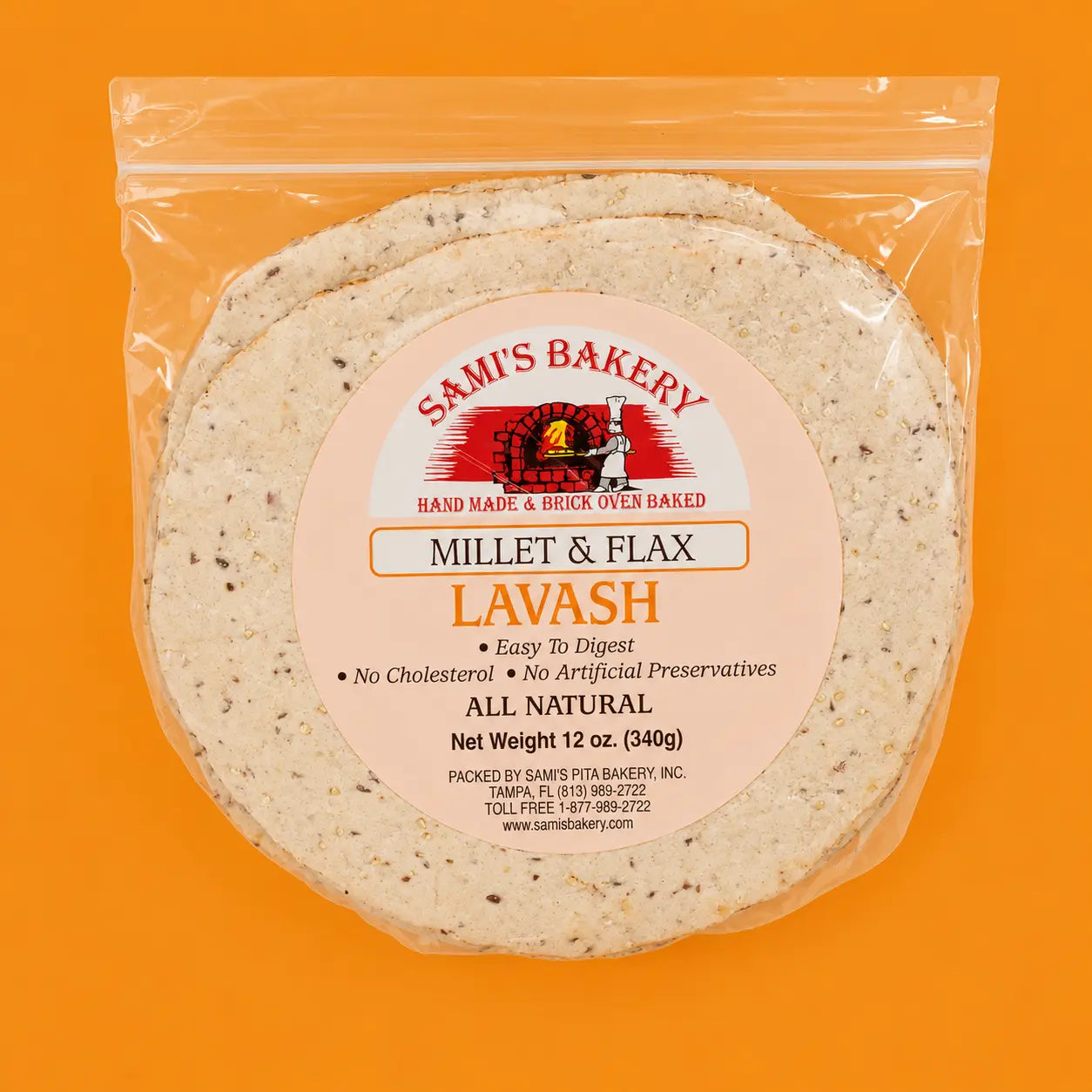 Millet and Flax Lavash