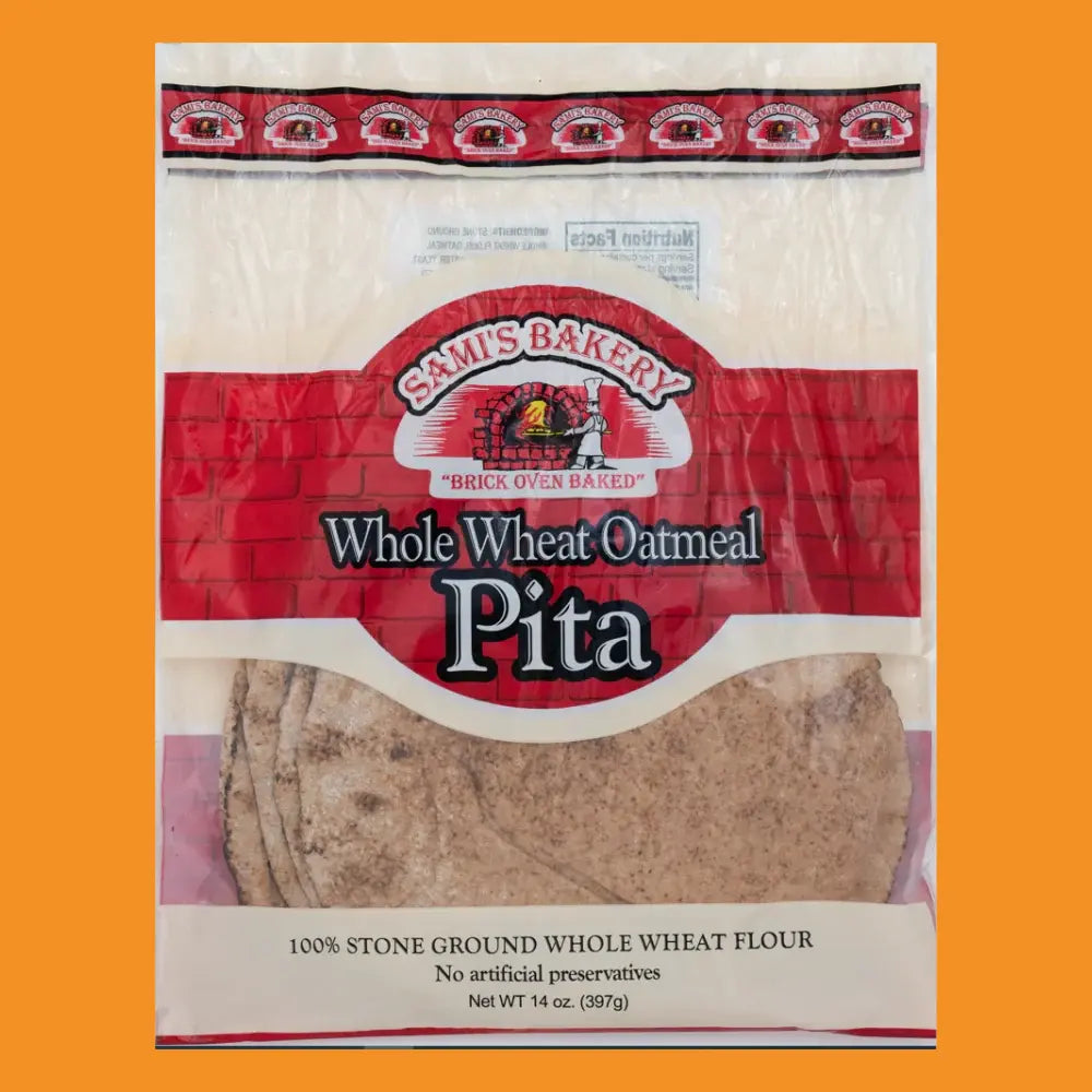 Whole Wheat Oatmeal Pita Bread