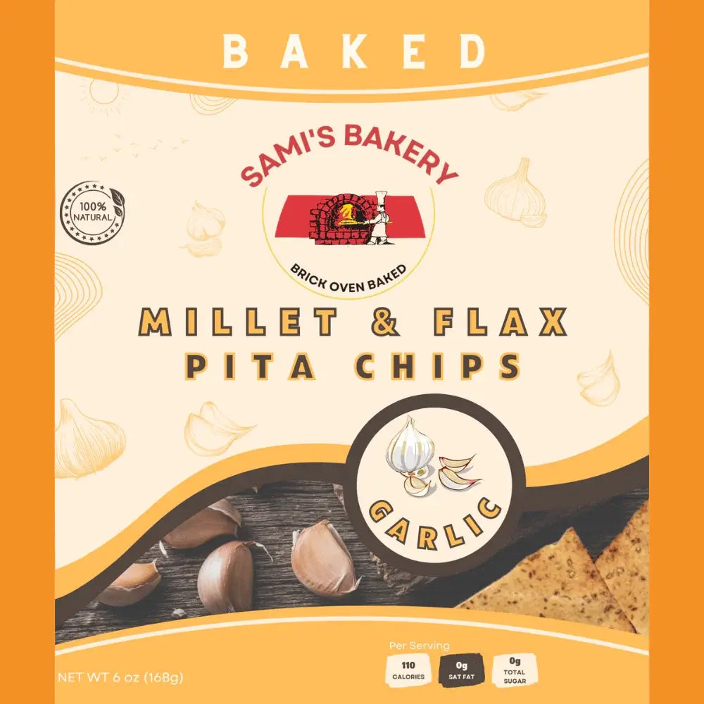 Millet and Flax Garlic Chips