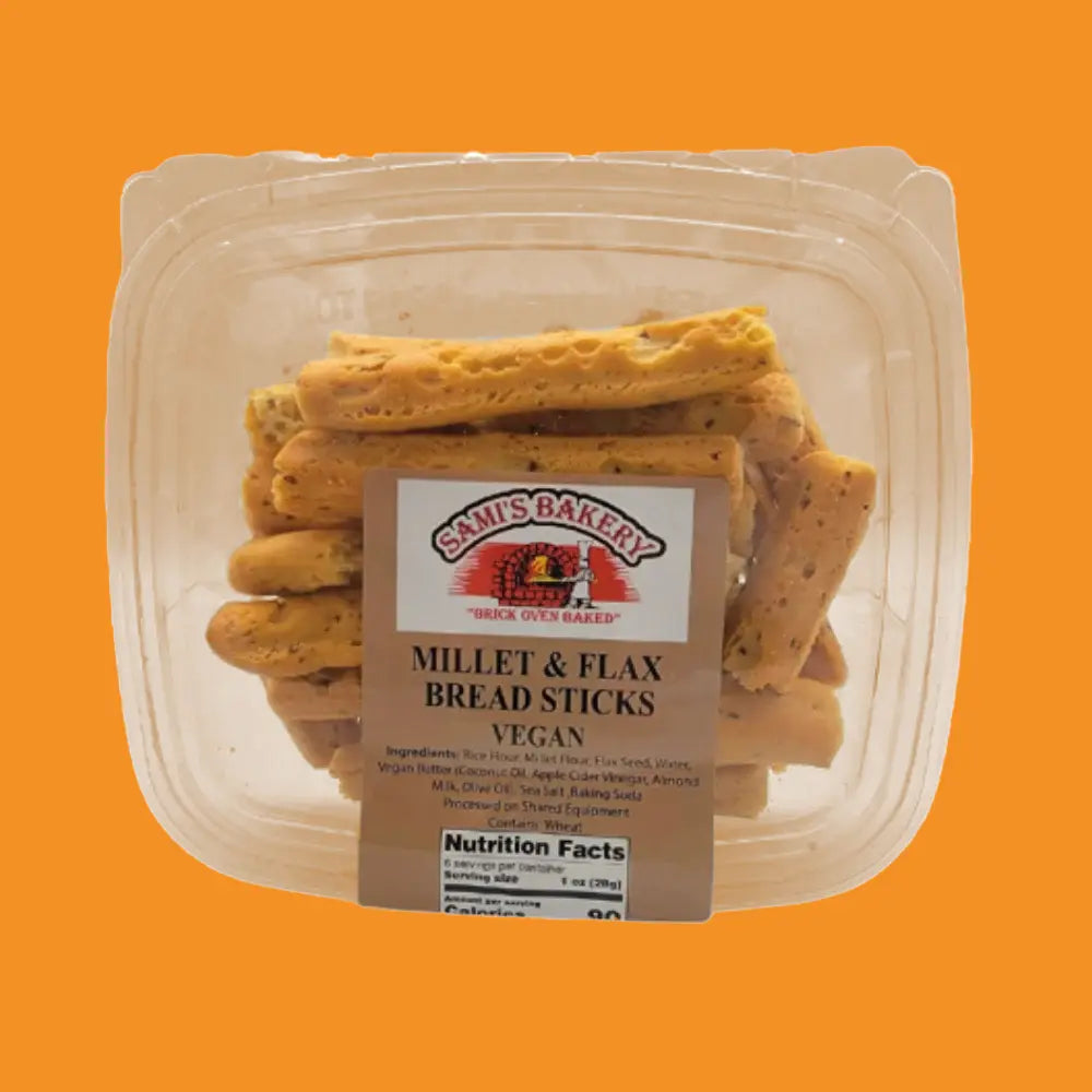 Millet Flax Bread Sticks Vegan
