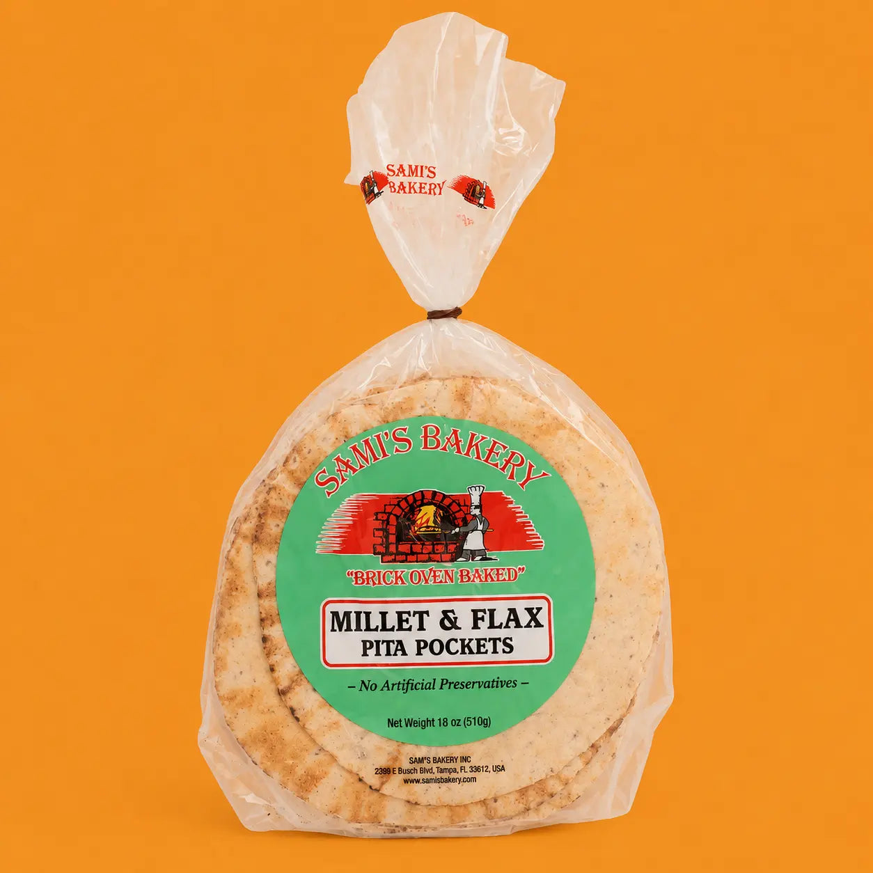 Millet and Flax Pita Pockets