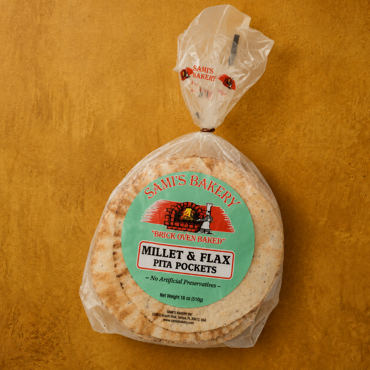 Millet and Flax Pita Pockets